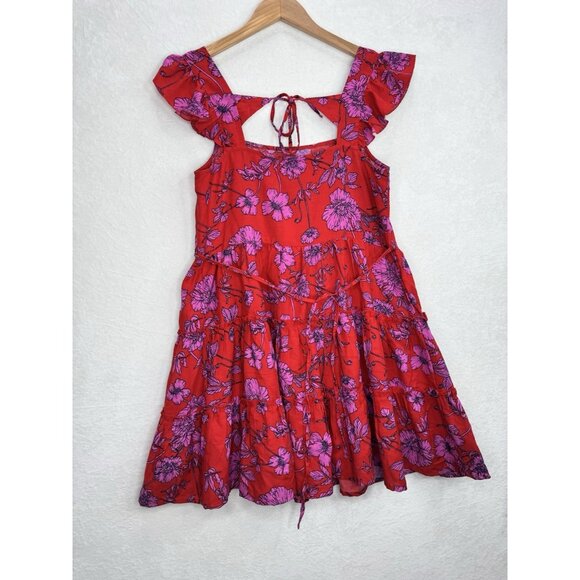 Band of The Free Women's Red Floral Dress Size Medium NWT - Picture 9 of 14